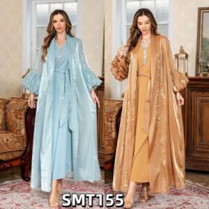 ABY-SMT155 | Lustrous Embroidered Abaya Maxi Dress