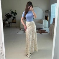 CNR GL3206 | Sleeveless Top and Printed Wide-Leg Pants Set
