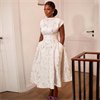 CNR HK7136 | Lace Fit-and-Flare Midi Dress