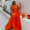 CNR HK7224 | One-Shoulder Maxi Dress