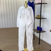 CNR HK72261 | Lace Shirt and Trousers Set