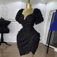 CNR HK72276 | Ruched Lace Midi Dress