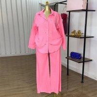 CNR HK72317 | Blazer and Wide-Leg Trousers Set