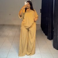 CNR HK72391 | Striped Wide-Leg Jumpsuit