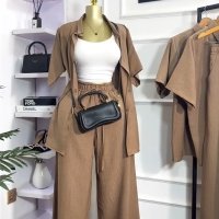CNR HK72433 | Wide-Leg Trousers Set