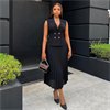 CNR HK7309 | Sleeveless Midi Dress
