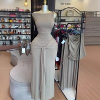CNR HK73892 | Ruched Sleeveless Maxi Dress