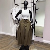 CNR HK75226 | Draped Wide-Leg Pants