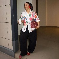 CNR HK75559 | Floral Button-Up Blouse