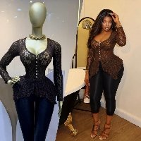 CNR HK75607 | Lace Peplum Blouse
