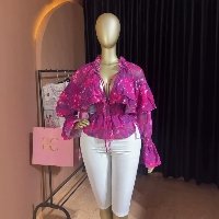 CNR HK75949 | Floral Ruffle Blouse