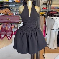 CNR HK9234 | Halter Ruched Mini Dress