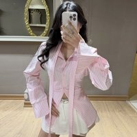 CNR TR2901 | Striped Wrap Shirt