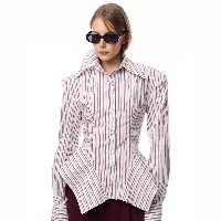 CNR TR3126 | Striped Oversized Shirt