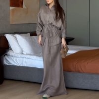 CNR TR978 | Belted Wide-Leg Jumpsuit