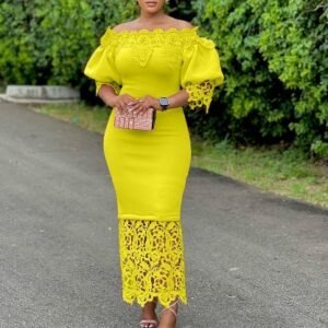 CZ1-C8524 | Lace Peplum Top and Pencil Skirt Set