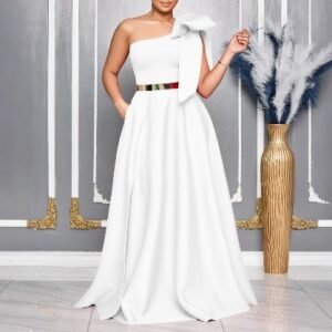 CZ2-C8613 | One-Shoulder Wide-Leg Jumpsuit