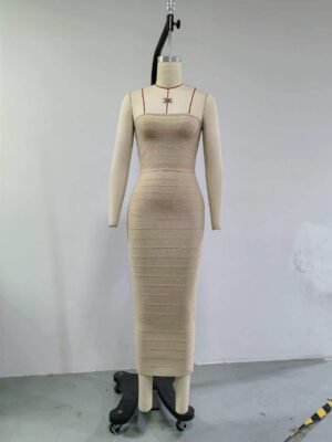 HTGIA19026 | Sculpted Bandage Midi Dress