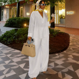 QZ-SH1086 | Relaxed Blazer and Trousers Set