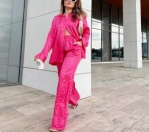 QZ-SH175 | Printed Blazer and Trousers Set