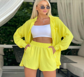 QZ-SH295 | Cropped Blazer and Shorts Set