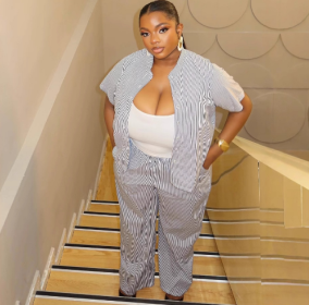 QZ-SH6191 | Striped Shirt and Trousers Set