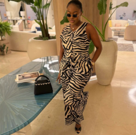 QZ-SH7101 | Zebra Print Sleeveless Jumpsuit