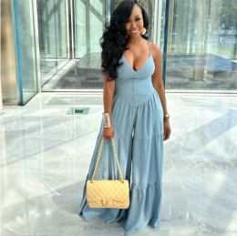 QZ-SH7202 | Wide-Leg Sleeveless Jumpsuit