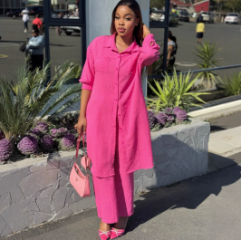 QZ-SH7285 | Oversized Shirt and Trousers Set