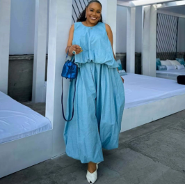 QZ-SH7510 | Ruffle Top and Wide-Leg Trousers Set
