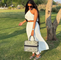 QZ-SH7815 | Colorblock Cutout Maxi Dress