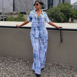 QZ-SH7822 | Printed Short-Sleeve Shirt and Trousers Set