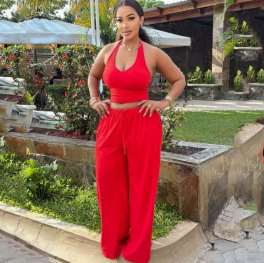 QZ-SH8179 | Cutout Halter Jumpsuit