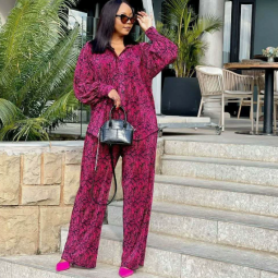 QZ-SH8417 | Printed Shirt and Trousers Set
