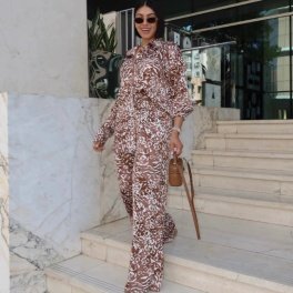 QZ-SH8538 | Printed Shirt and Trousers Set