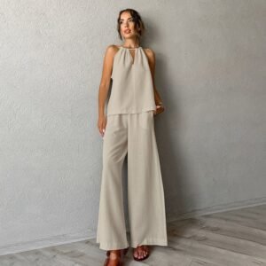 FSB 2TZ2787 | Sleeveless Tunic Trouser Set