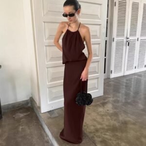 FSB 2TZ6613 | Elise Halter Maxi-Skirt Set