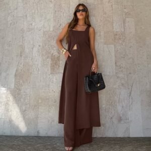 FSB 2TZ6624 | Maelle Draped Sleeveless Trouser Set