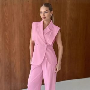 FSB 2TZ7529 | Ruffle-Detail Tailored Trouser Set