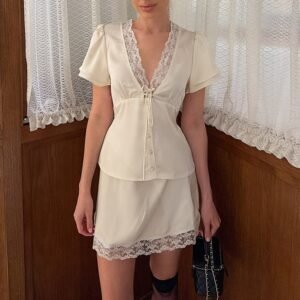 FSB 2TZ9487 | Elodie Lace-Trim Short Set