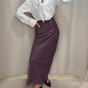 FSB BSQ3360 | Juliette Plaid Midi Skirt