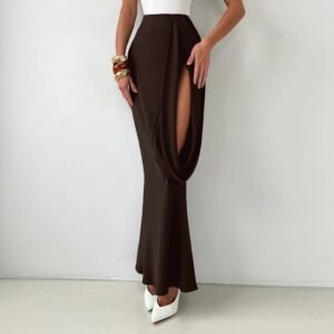 FSB BSQ3365 | Maura Draped Column Maxi Skirt