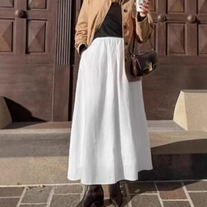 FSB BSQ6165 | Cotton A-Line Maxi Skirt