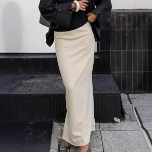 FSB BSQ6166 | Cotton Column Maxi Skirt