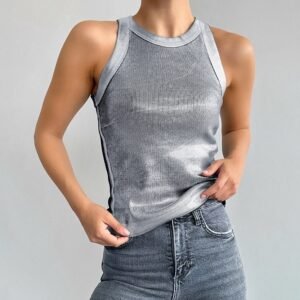 FSB BX1897 | Celeste Metallic Tank Top