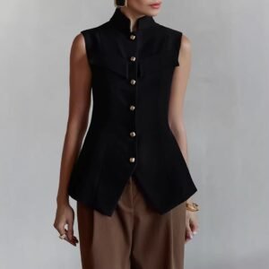 FSB BX2435 | Coralie High-Neck Longline Vest