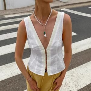 FSB BX2802 | Deep-V Button Vest