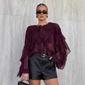FSB CY1497 | Clementine Ruffle-Sleeve Blouse