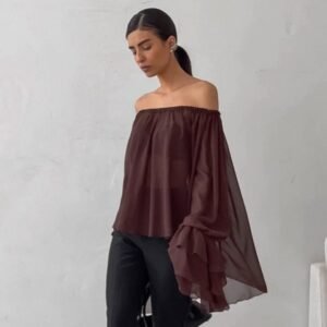 FSB CY3202 | Fleur Off-Shoulder Bell-Sleeve Blouse