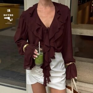 FSB CY3229 | Noemie Tie-Front Blouse